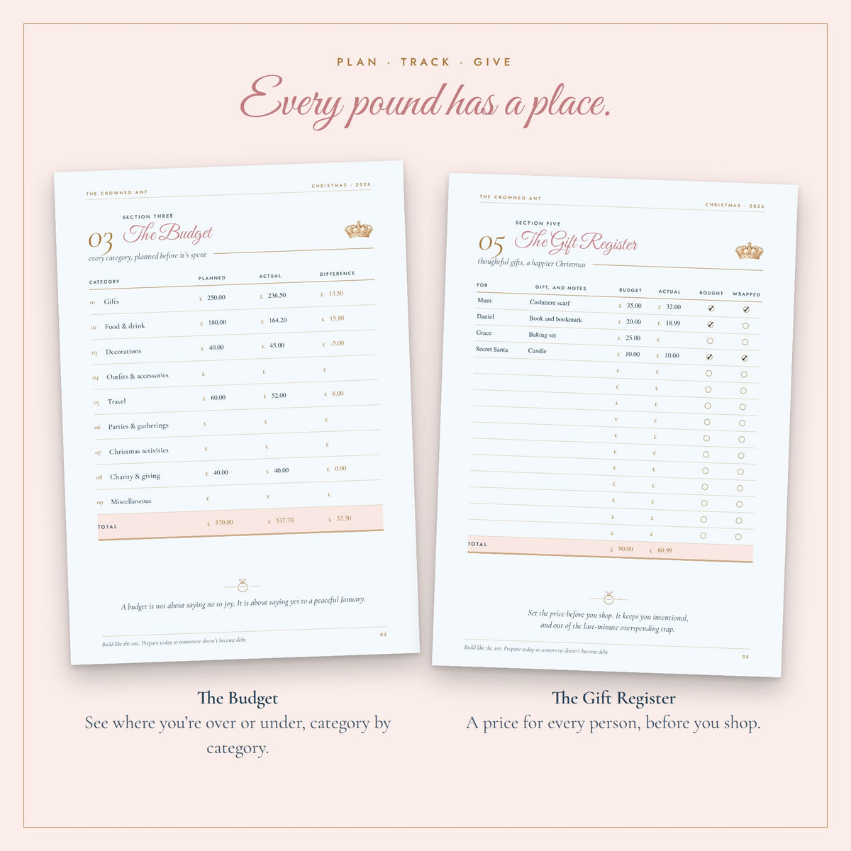 The Debt-Free Christmas Planner | Fillable PDF with Automatic Totals