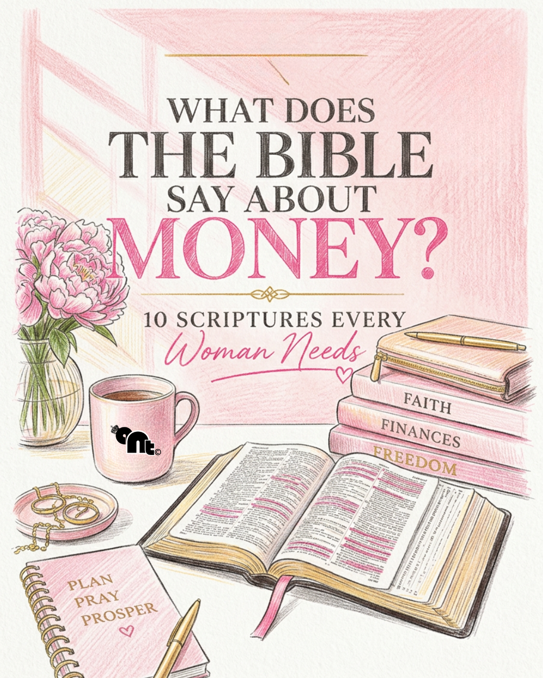 What Does the Bible Say About Money? 10 Scriptures Every Woman Needs By Crowned Ant · Biblical Finance · Budget with Wisdom. Live in Peace.