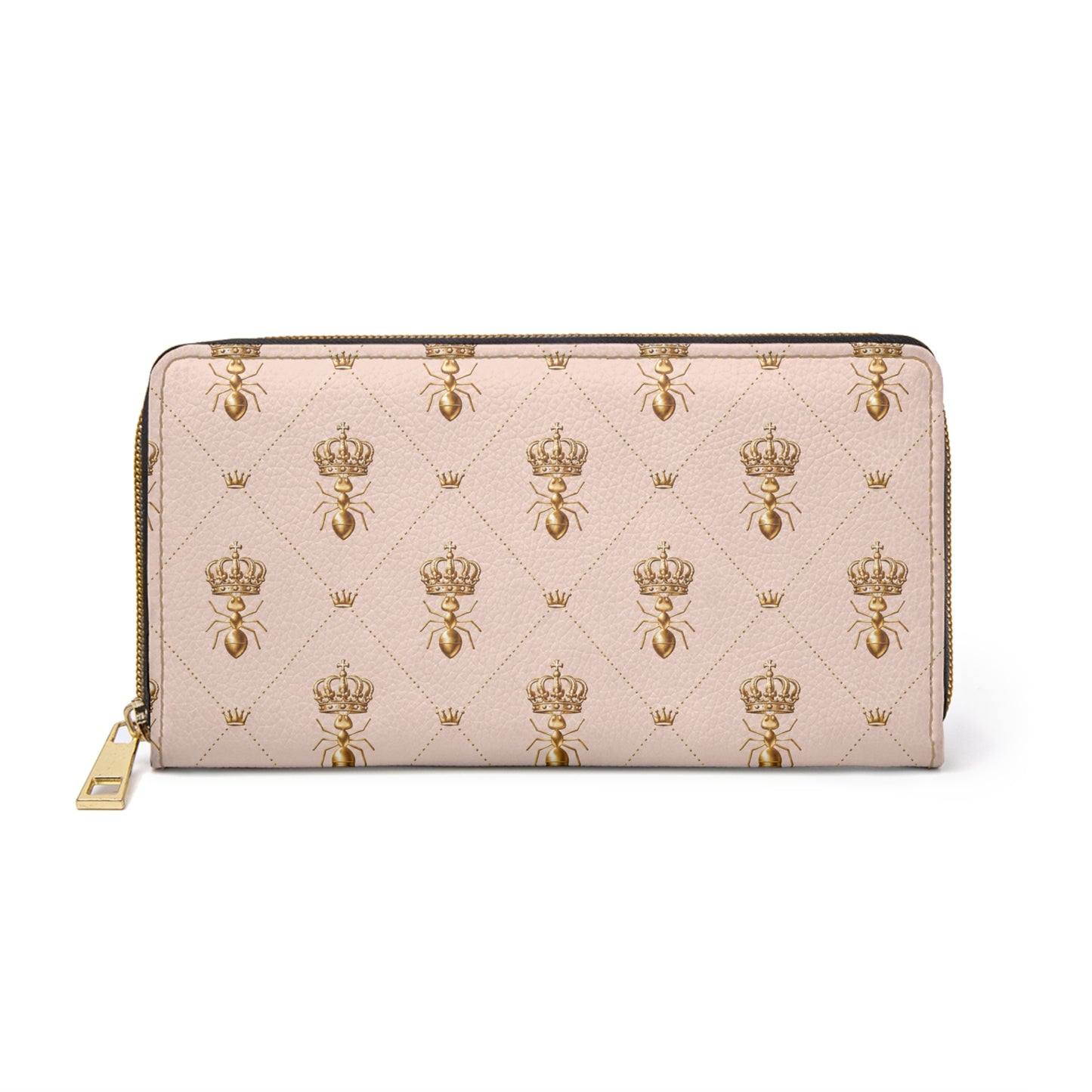 Crowned Ant Stewardship Wallet™- Pink Quilted Ant & Crown  Pattern