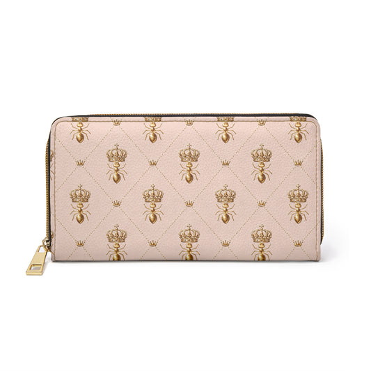 Crowned Ant Stewardship Wallet™- Pink Quilted Ant & Crown  Pattern