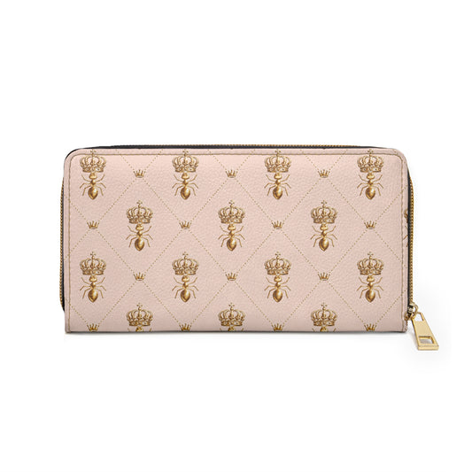 Crowned Ant Stewardship Wallet™- Pink Quilted Ant & Crown  Pattern