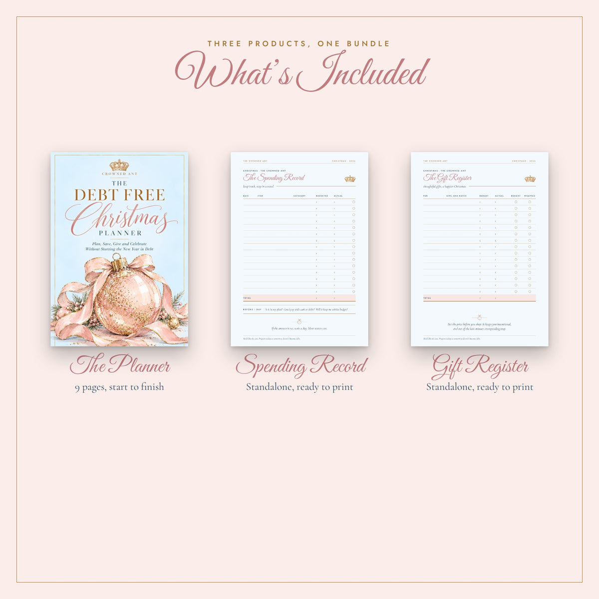 The Debt-Free Christmas Planner & Frugal Christmas Hosting Manual | Fillable PDF Planner + PDF Ebook