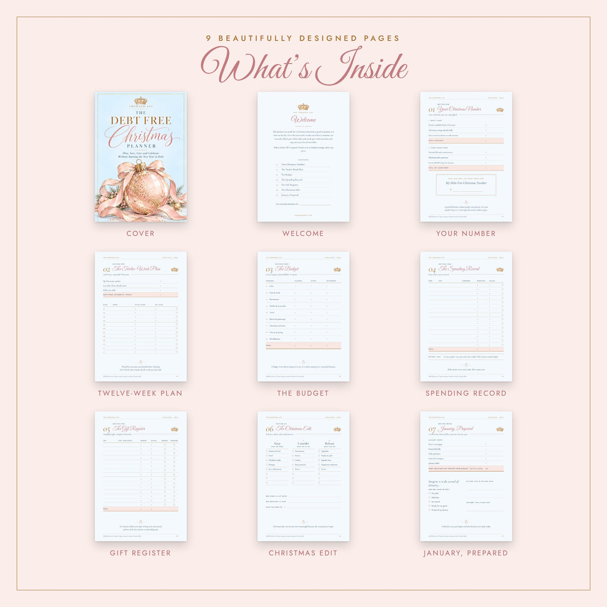 The Debt-Free Christmas Planner | Fillable PDF with Automatic Totals