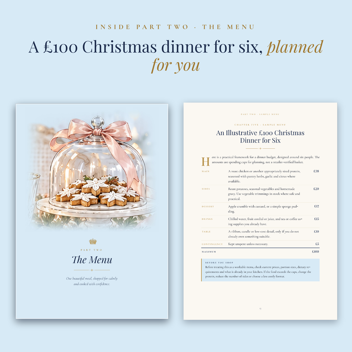 Host Beautifully. Spend Wisely.  The Frugal Christmas Hosting Manual. Elegant Christmas entertaining without the expensive price tag.